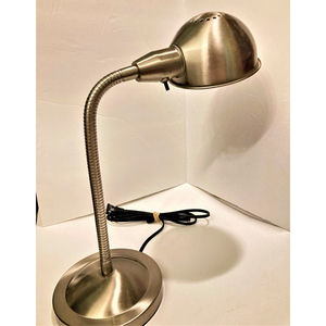 Stainless IKEA Student Desk Lamp Gooseneck Light Campus College Gear Works Great